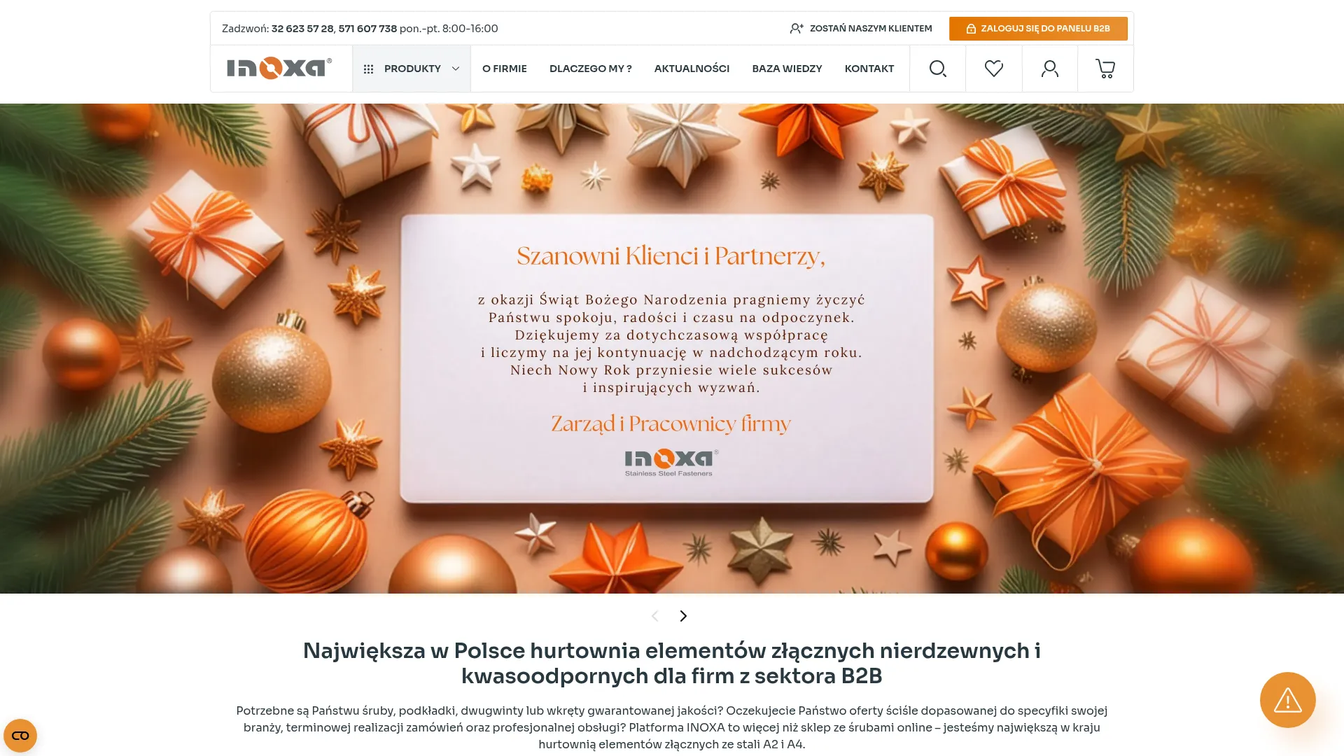 Zrzut ekranu Inoxa Sp. z o.o.